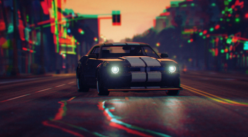 FiveM Gauntlet. FiveM Gauntlet vehicle, drifting.